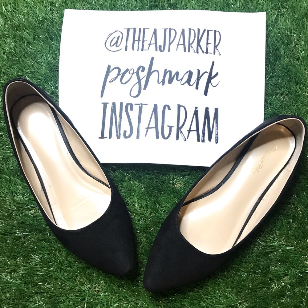 Dream Pairs Black Suede Pointed Toe Ballet Flat 9